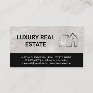 Metallic Residential Building Logo Business Card