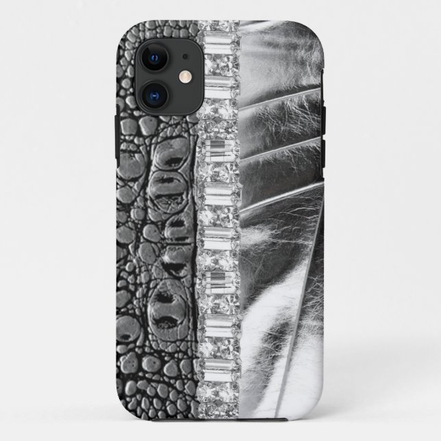 Metallic Rhinestone Case Mate IPhone4 Barely Case (Back)