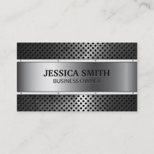 Metallic   Rivets   Metal Rusted Perforations Business Card