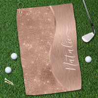 Metallic Rose Gold Glitter Personalized