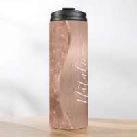 Metallic Rose Gold Glitter Personalized