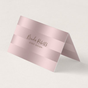 Metallic rose-gold stripes pattern business card