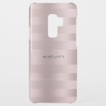 Metallic Rose-gold Stripes Pattern Uncommon Samsung Galaxy S9 Plus Case<br><div class="desc">Modern metallic rose-gold stripes pattern</div>
