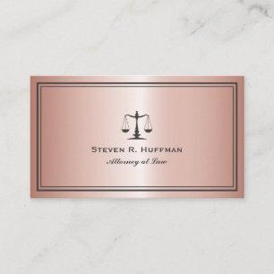 Metallic rose gold ustice Scale Professional Business Card