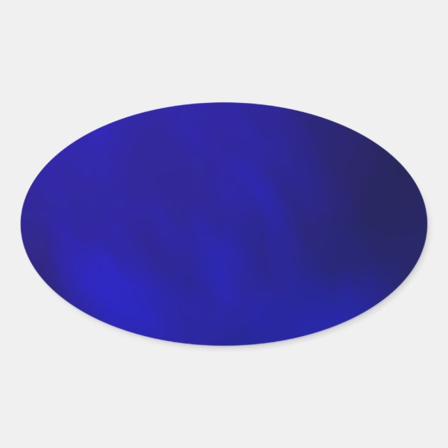 Metallic Royal Blue Oval Sticker (Front)