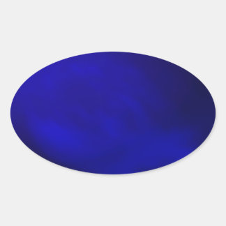 Metallic Royal Blue Oval Sticker