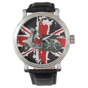 Metallic Scooter on shredded union jack art Watch