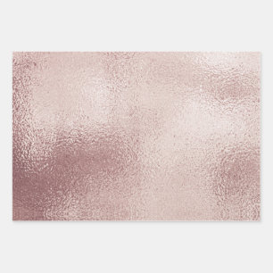 Metallic Shimmer Pink Orange Brown Gold  Wrapping Paper Sheet