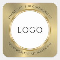 Metallic Shiny Gold Look Classic Round Sticker