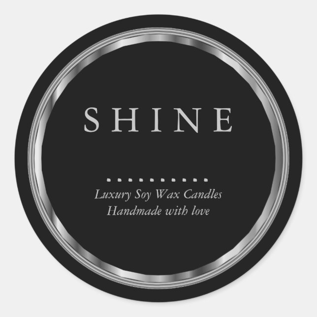 Metallic Silver and Black Label (Front)