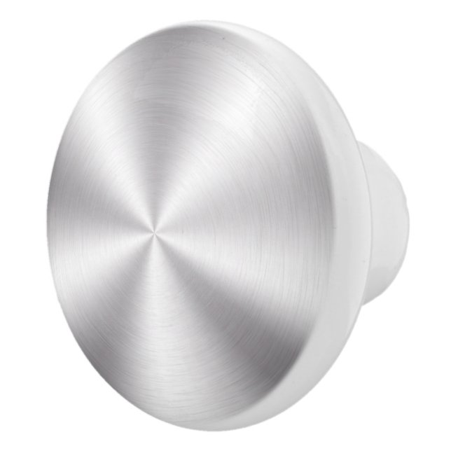 Metallic silver background ceramic knob (Right)