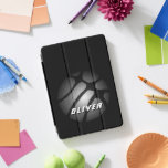 Metallic Silver Black Basketball Ball Sports iPad Pro Cover<br><div class="desc">Metallic Silver Black Basketball Ball Sports laptop sleeve. Add your name or erase it.</div>
