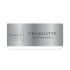 Metallic Silver Custom Logo Office Employee Staff