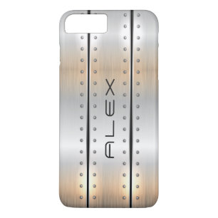 Metallic silver geometric modern design Case-Mate iPhone case
