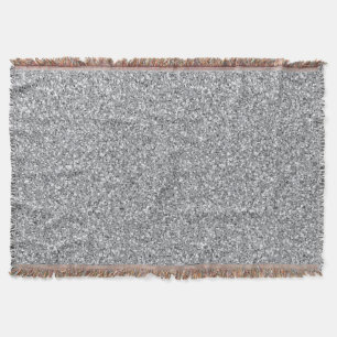 Metallic Silver Glitter Throw Blanket