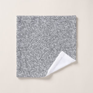 Metallic Silver Glitter Wash Cloth