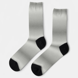 Metallic Silver Grey Brushed Aluminum Socks