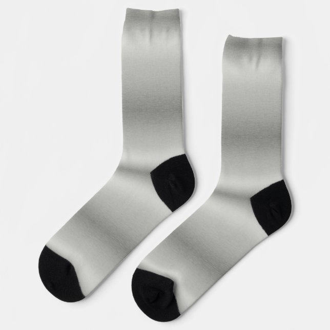 Metallic Silver Grey Brushed Aluminum  Socks (Left)