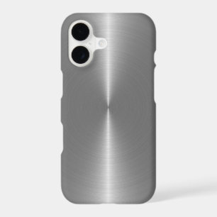 Metallic Silver-Grey Faux Stainless Steel Look