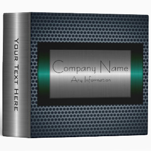 Metallic Silver Grey Steel Hole Look Binder