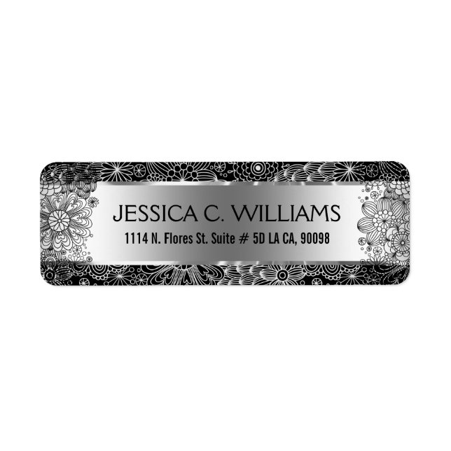 Metallic Silver Grey With Black & White Lace (Front)