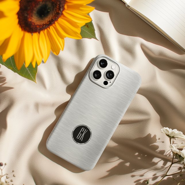 Metallic Silver Image Brushed Aluminum Look Case-Mate iPhone Case (Creator Uploaded)
