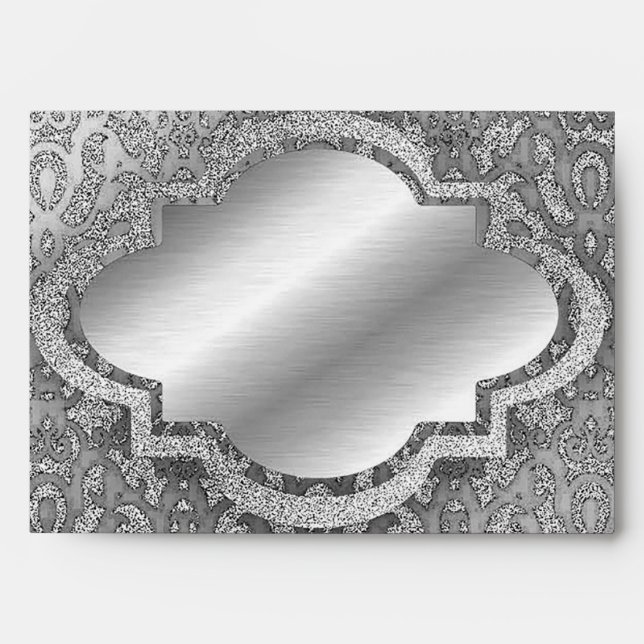 Metallic Silver Looking Envelop Envelope (Front)