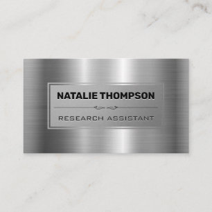 Metallic Silver Metal Shine Appointment Card