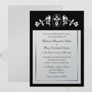 Metallic Silver - Orthodox Wedding Invitations