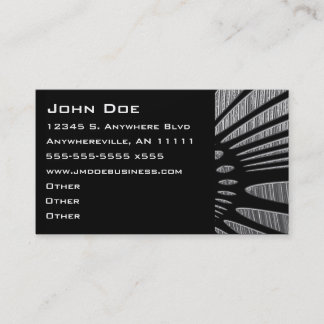 Metallic Silver Ray Accent Business Card