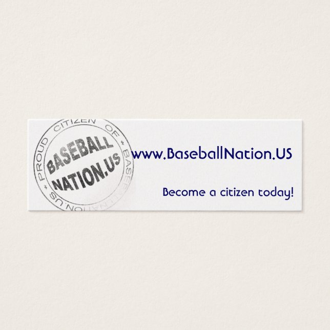 Metallic Skinny Cards - BaseballNation (Front)