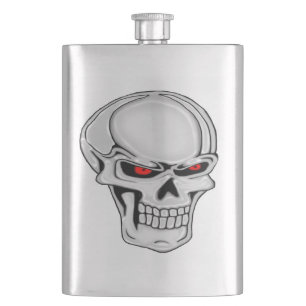 Metallic Skull Hip Flask