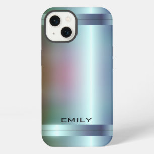 Metallic Soft Colour Tint Pink Design iPhone 13 Case