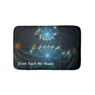 Metallic Spider Webs Bath Mat