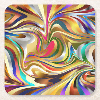 Metallic Square Paper Coaster