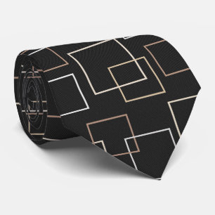Metallic Squares Tie