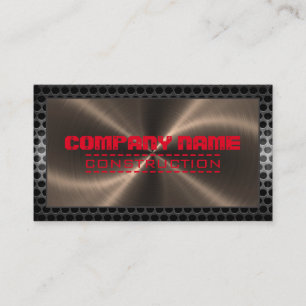 Metallic Stainless Metal Modern Steel Border #15 Business Card