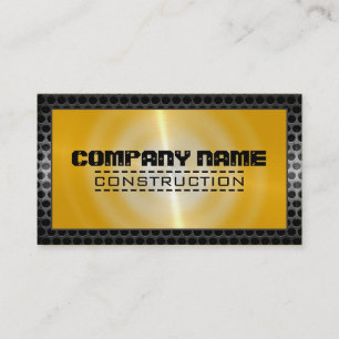 Metallic Stainless Metal Modern Steel Border #7 Business Card