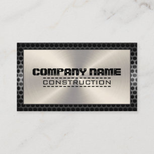 Metallic Stainless Metal Steel Border #25 Business Card