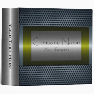 Metallic Stainless Steel Metal Hole Look #3 Binder