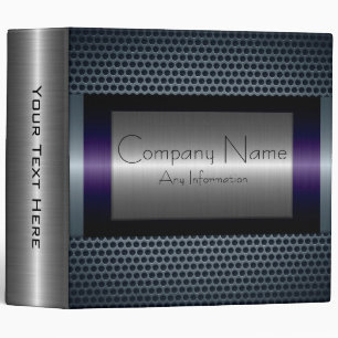 Metallic Stainless Steel Metal Hole Look #8 Binder