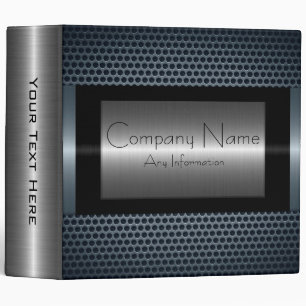 Metallic Stainless Steel Metal Hole Look #9 Binder
