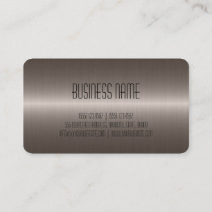 Metallic Stainless Steel Metal Look Business Card