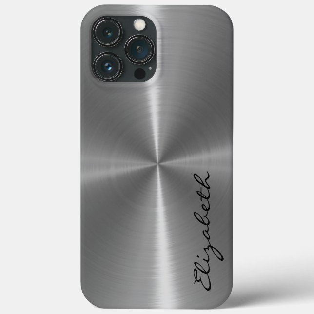 Metallic Stainless Steel Metal Look Case-Mate iPhone Case (Back)