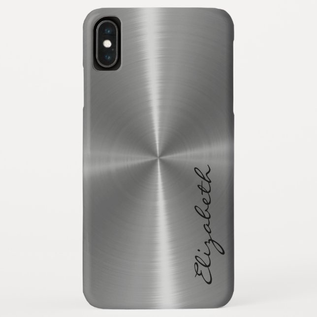 Metallic Stainless Steel Metal Look Case-Mate iPhone Case (Back)