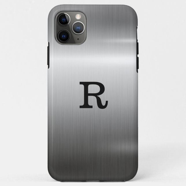 Metallic Stainless Steel Metal Look Case-Mate iPhone Case (Back)