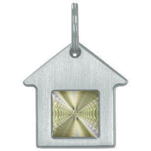 Metallic Star Pet Tag