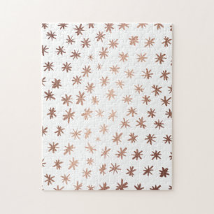 Metallic stars - copper jigsaw puzzle