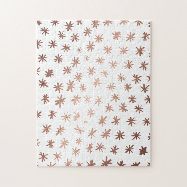 Metallic stars - copper jigsaw puzzle (Vertical)