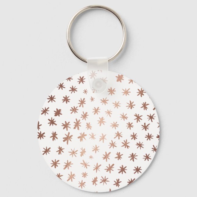 Metallic stars - copper keychain (Front)